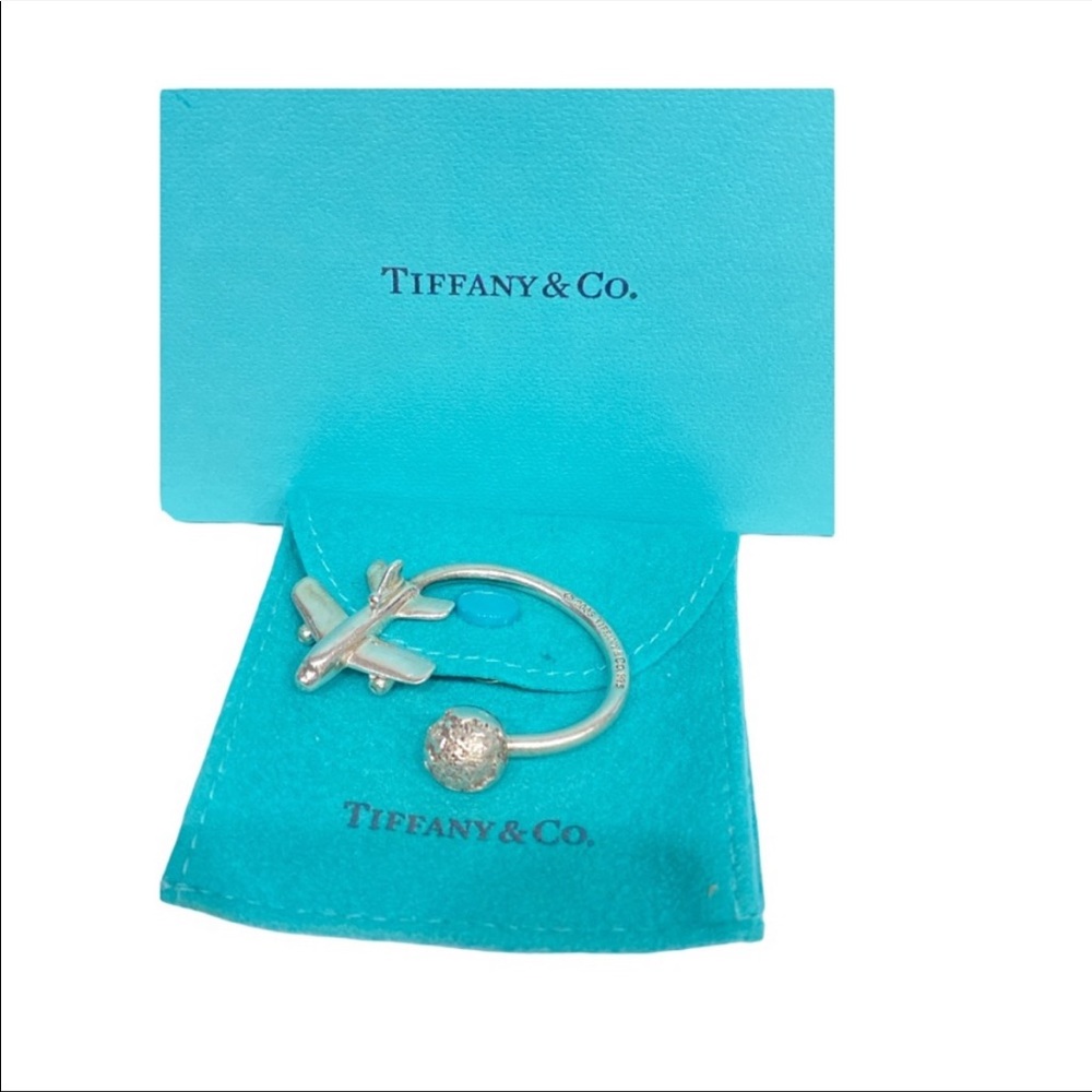 Tiffany & Co. World Traveler Stirling Silver Key Ring
